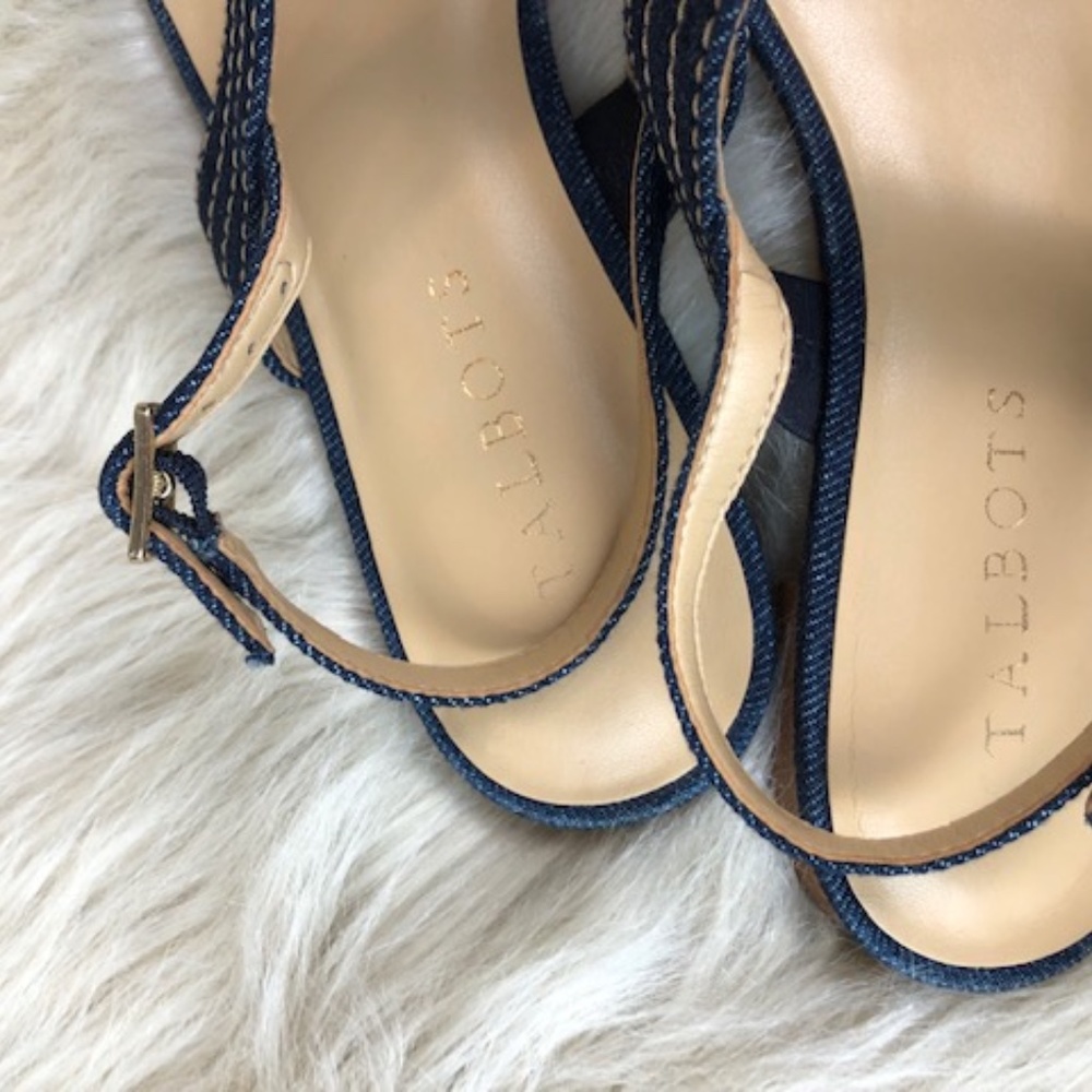 Talbots Sandals Dark Jeans Sz 7.5 - Picture 3 of 6